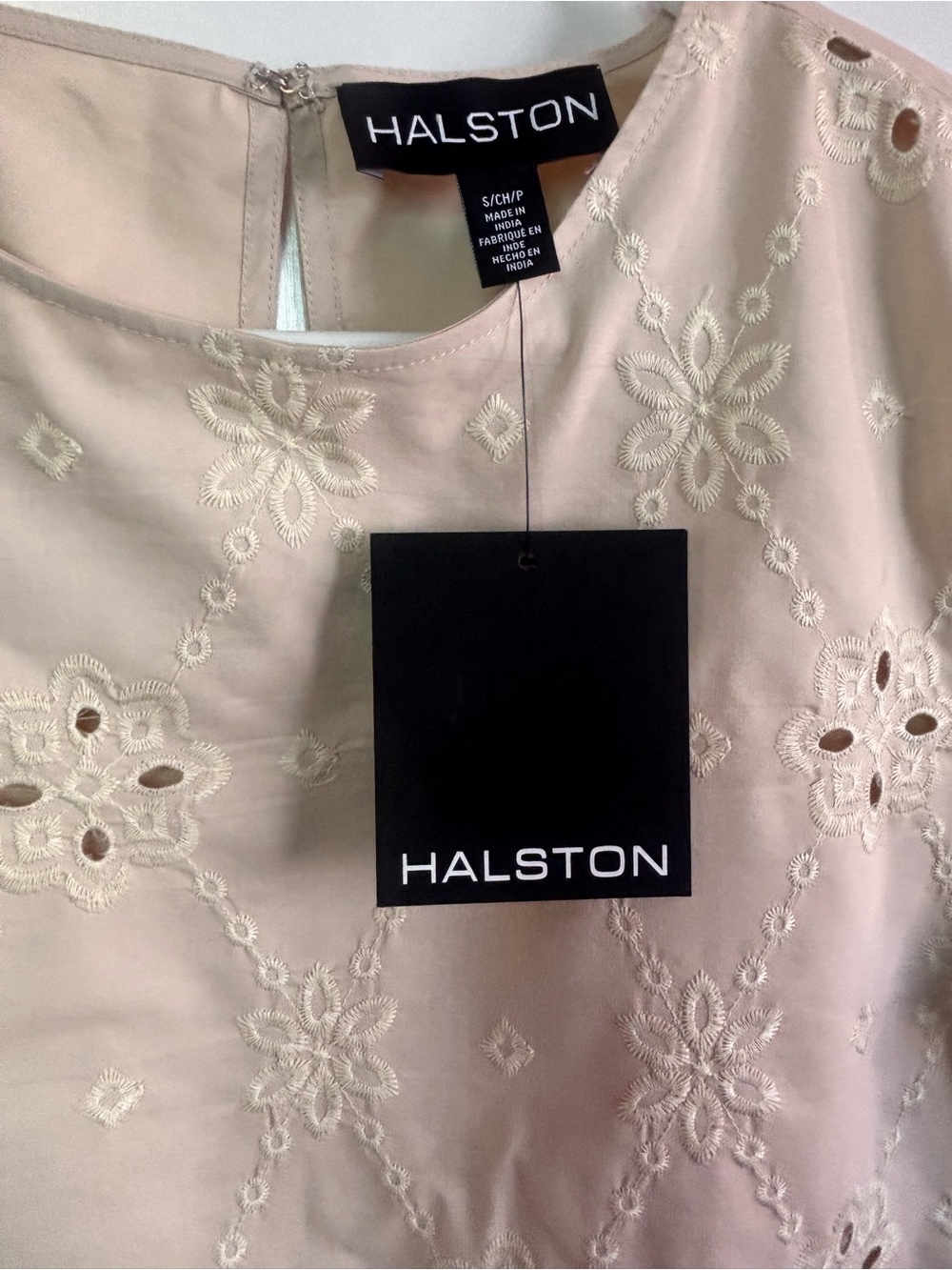 Women Tops Subcategory Classification Halston heritage top embroidery